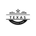 Vector illustration texas logo design suitable for sticker stamps etc Royalty Free Stock Photo