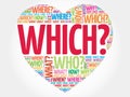 Which? Question heart, Questions words