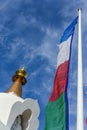 Which Stupa is a dome shaped building erected as a Buddhist shrine in Benalmadena Pueblo, Benalmadena