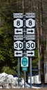 Which way is north south road sign Royalty Free Stock Photo