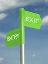 Which way out? Royalty Free Stock Photo