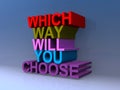 Which way will you choose