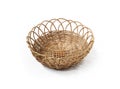 Whicker basket isolated on white background Royalty Free Stock Photo