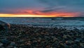 Whidbey Island sunset over Admiralty Inlet Royalty Free Stock Photo