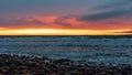 Whidbey Island sunset over Admiralty Inlet Royalty Free Stock Photo