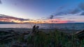 Whidbey Island sunset over Admiralty Inlet Royalty Free Stock Photo