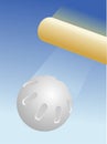Whiffle ball and bat Royalty Free Stock Photo