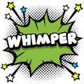 whimper Pop art comic speech bubbles book sound effects Royalty Free Stock Photo