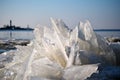 Whims of nature - a close-up of the ice formation