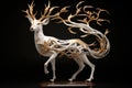 Whimsical animal poly sculpture. Generate Ai