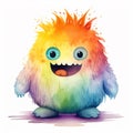 Whimsical Baby Monster Art Colorful Magic