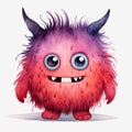 Whimsical Baby Monster Art Colorful Magic