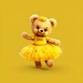 Whimsical ballerina bear illustration Royalty Free Stock Photo