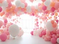 Whimsical Balloon Dreams Blurred Elegance Installations Generative AI