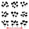 Whimsical Balloon Silhouettes Funfilled Designs for Festive Occasions Royalty Free Stock Photo