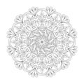 Whimsical beauty adult mandala coloring book page for kdp book interior