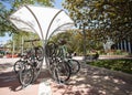 Whimsical bicycle station in Palo Alto, San Fransisco Bay aeria, USA
