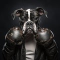 Whimsical Boxer Puppies In Expressive Portraits