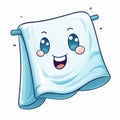 Whimsical Cartoon Towel With Expressive Eyes Playful And Vibrant Illustration