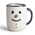 Whimsical ceramic coffee mug with smiley face design Royalty Free Stock Photo