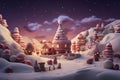 Whimsical Christmas scenes with imaginative and