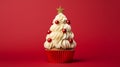 Whimsical Christmas Tree Cupcake: Minimalist Delight for Festive Celebrations.