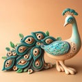 Clay Artwork Peacock