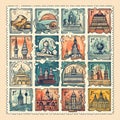 Whimsical Collection of Collectible Stamps