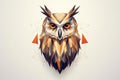 Whimsical Colorful owl geometric. Generate Ai