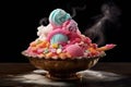 Whimsical Cotton Candyinspired Dessert With Sugary Toppings. Generative AI Royalty Free Stock Photo