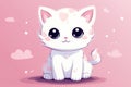 Whimsical Cute kawaii cat. Generate Ai