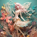 Whimsical 3D Paper Cut Fairy
