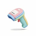 Cute Pastel Barcode Scanner Toy Royalty Free Stock Photo