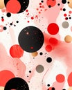 Whimsical Delight: A Playful Polka Dot Pattern in Reds, Pinks, and Black Royalty Free Stock Photo