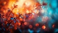 Whimsical, Dreamy Bokeh Heart-Shaped Leaf with Sparkling Blurred Nature Background, Copy Space Royalty Free Stock Photo