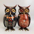 Whimsical Duo: Owls in the Artistry of Inga Palzer