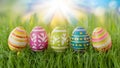 Whimsical Easter eggstravaganza brimming with colorful eggs and joyful celebrations