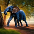 A whimsical elephant with butterfly wings, gracefully trumpeting a melody in an enchanted forest3, Generative AI