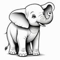 Whimsical Elephant Play: 3D Coloring Adventures for Young Artists