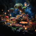 Whimsical Fairy Tale Reception Buffet Setup