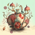 whimsical fantasy decorative object AI generated artwork