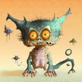 Whimsical fantasy monsters AI generated creature artwork