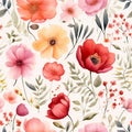 Whimsical flora: seamless floral patterns Royalty Free Stock Photo