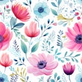 Whimsical flower pattern for crafts