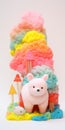 Whimsical Folk Art: Neon Pop Stuffed Animal Tower Inspired By Rumiko Takahashi