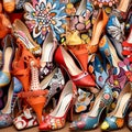 Whimsical Footwear Collection with Bold Colors and Distinctive Designs