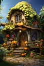 Whimsical Fruit and Vegetable house