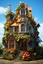 Whimsical Fruit and Vegetable house