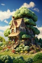 Whimsical Fruit and Vegetable house