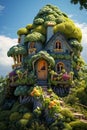 Whimsical Fruit and Vegetable house